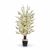 Artificial White Cherry Blossom Tree 120cm (4ft)